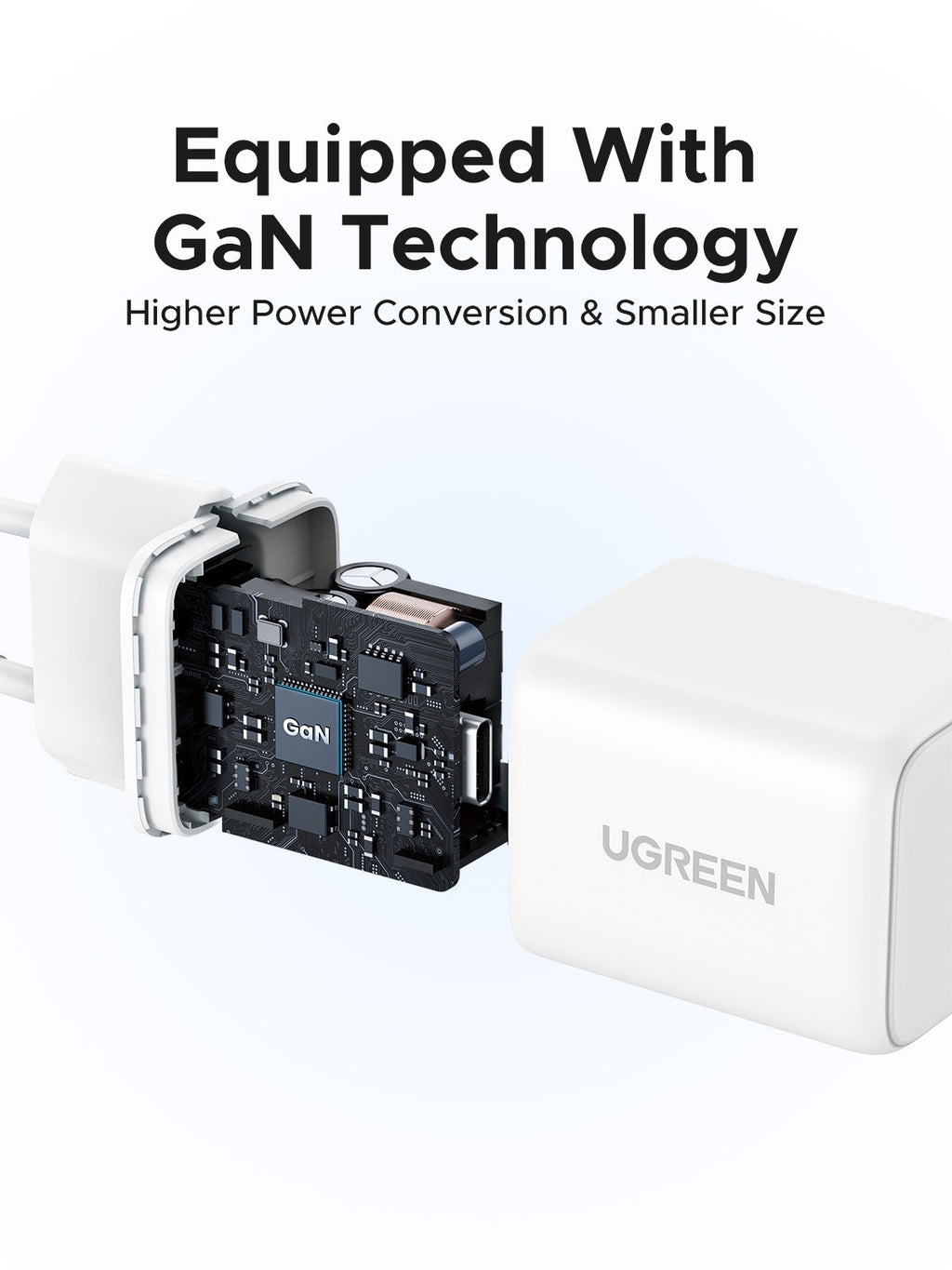 UGREEN Charger USB-C GaN Fast 20W EU White