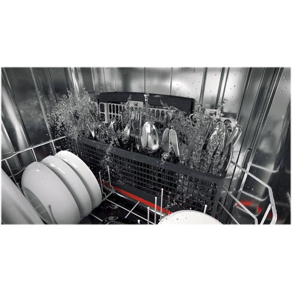 GE Profile - Hidden Control Built-In Dishwasher with Stainless Steel Tub, Fingerprint Resistance, 42 dBA - Stainless steel