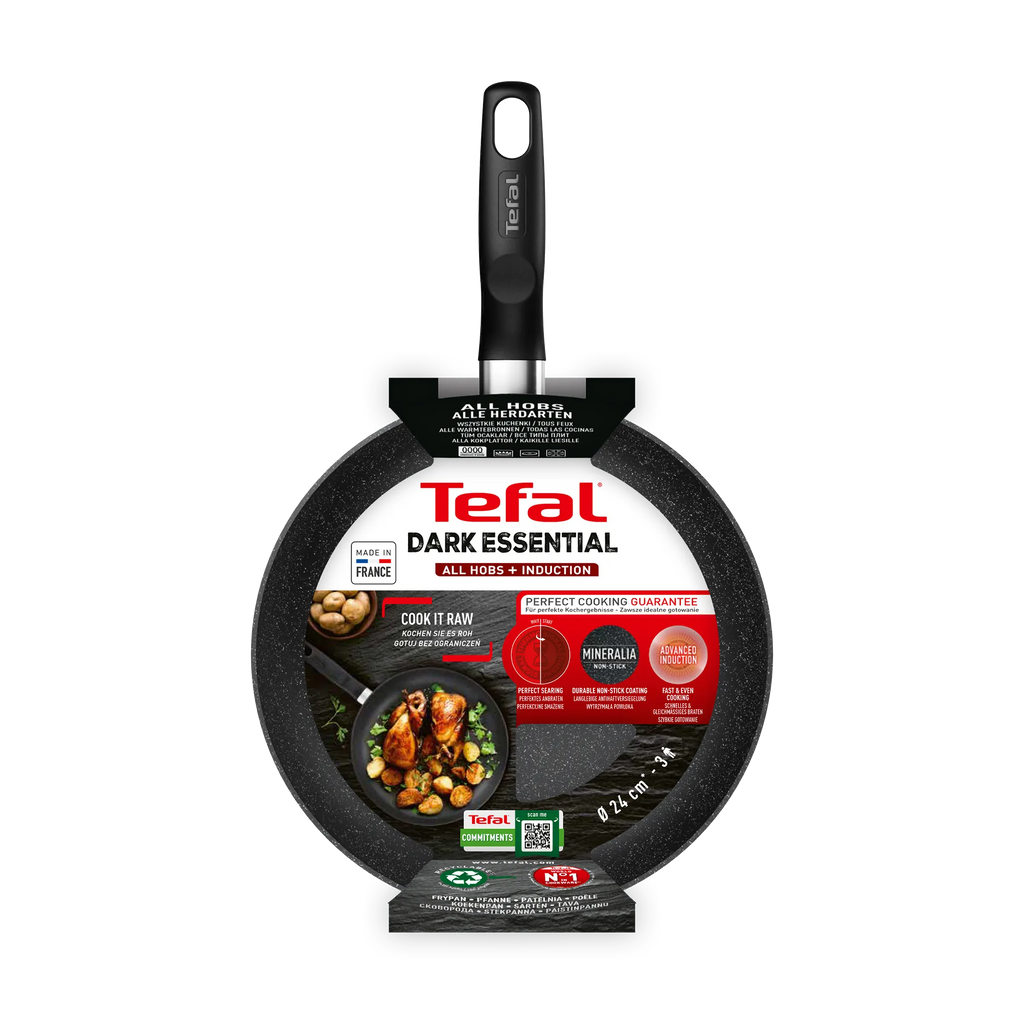 Tefal Dark Essential Mineralia+ Non Stick Frypan 24cm