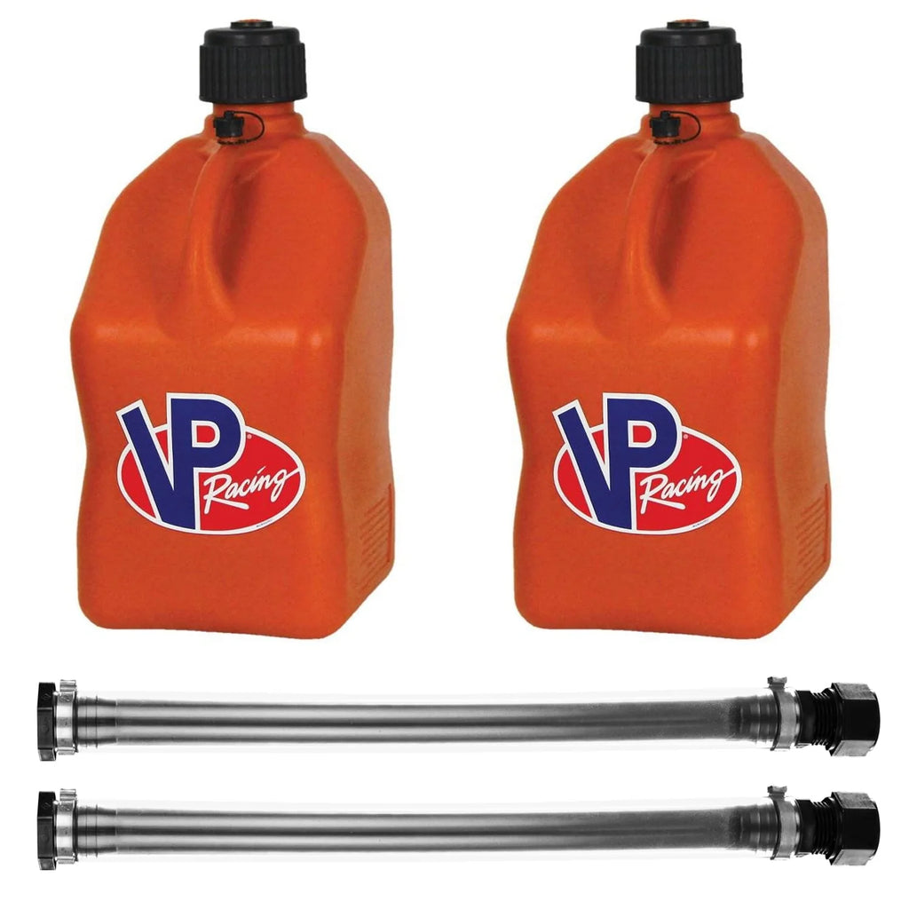 VP Racing Fuels 14 Container Hose (2 Pack) & 5 Gallon Jug, Orange (2 Pack)