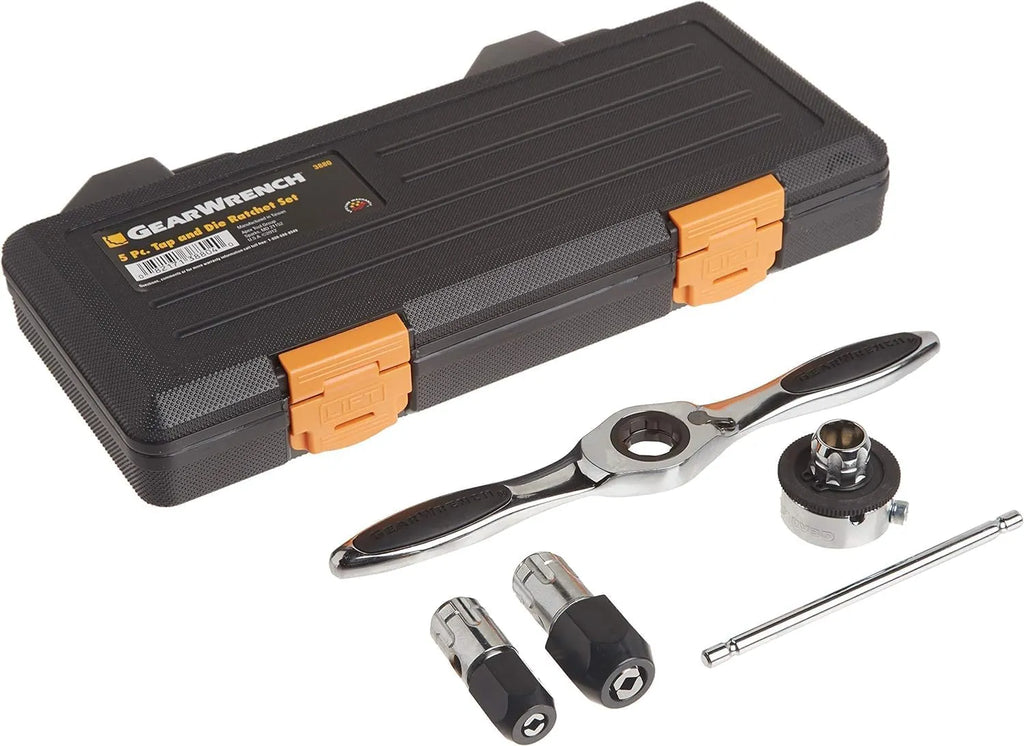 77 Piece SAE/Metric Ratcheting Tap and Die Set -3887