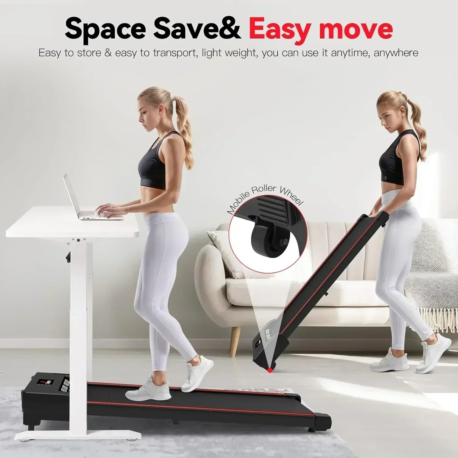 Sperax Walking Vibration Pad with APP 3 in 1 Under Desk Treadmill Walking Treadmill Pad