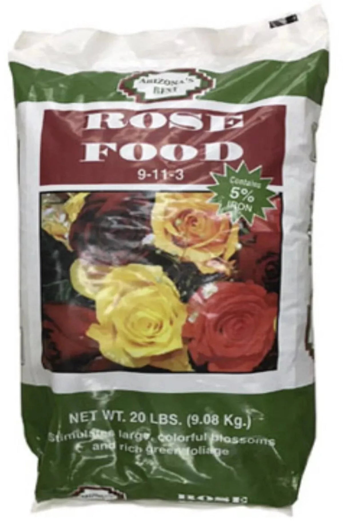 Arizona's Best AZB10071 20 LB Bag of 9-11-3 Rose Food Fertilizer