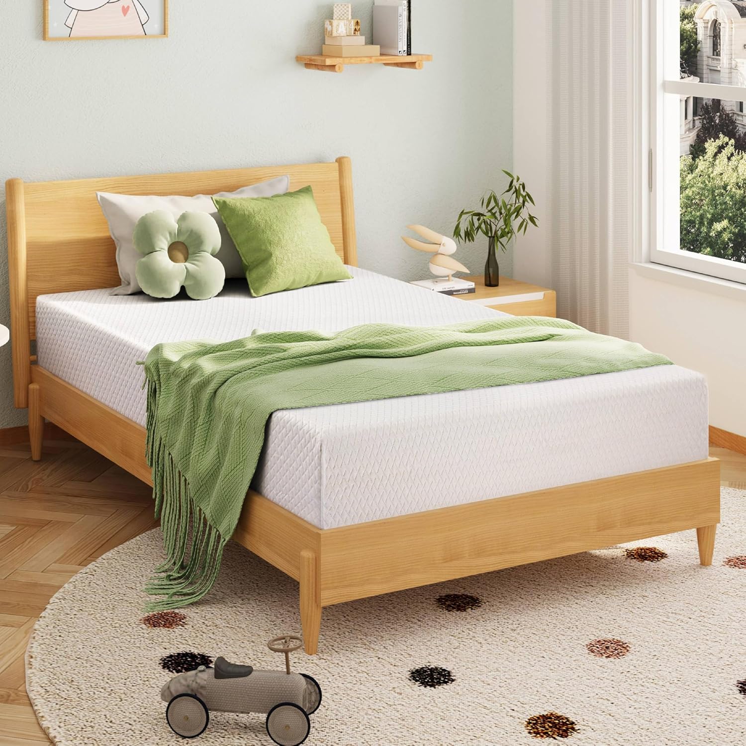 8-inch double mattress with memory foam for medium firm support