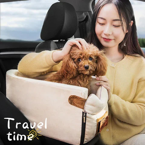 Pet Armrest Safety Seat, Car Seat Travel Bag for Small Dogs and Cats