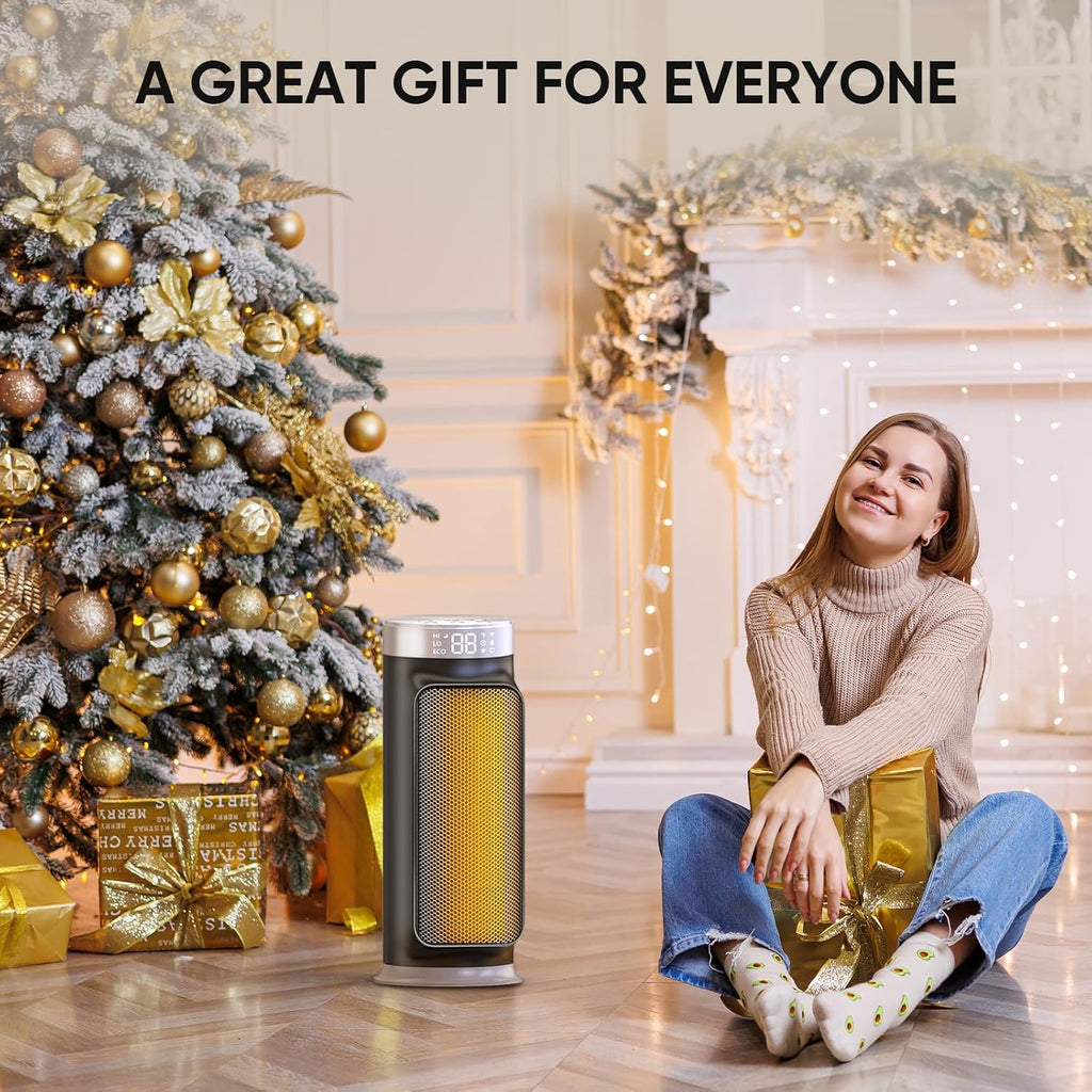 1500W Space Heaters for Indoor Use, Smart PTC Electric Heater with Wifi/App & Remote Control, 24H Timer, 90?? Oscillation, Overheat and Tip-Over Protection, 5 Modes for Home Office Bedroom Bathroom
