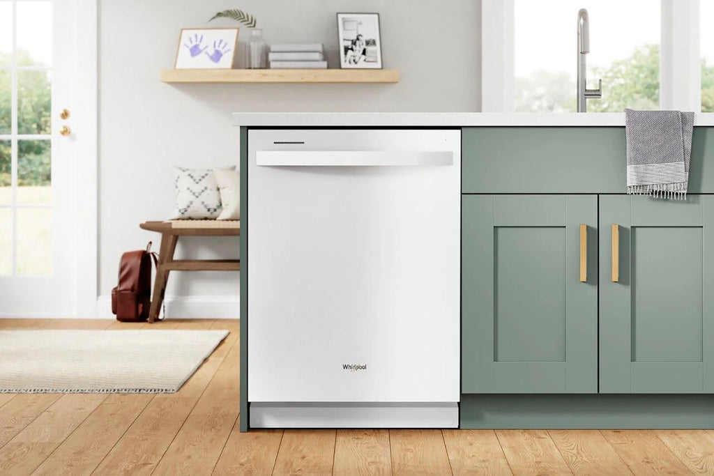 Whirlpool - 24 Top Control Built-In Dishwasher with Stainless Steel Tub, Large Capacity with Tall Top Rack, 50 dBA - White