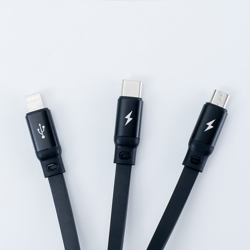 ITOCia 3 in 1 USB-A to Lightning+Micro+Type-C  Data Cable 1.2m