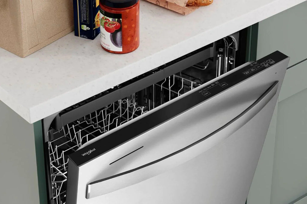 Whirlpool - 24 Top Control Built-In Dishwasher with Stainless Steel Tub, Large Capacity, 3rd Rack, 47 dBA - Stainless steel