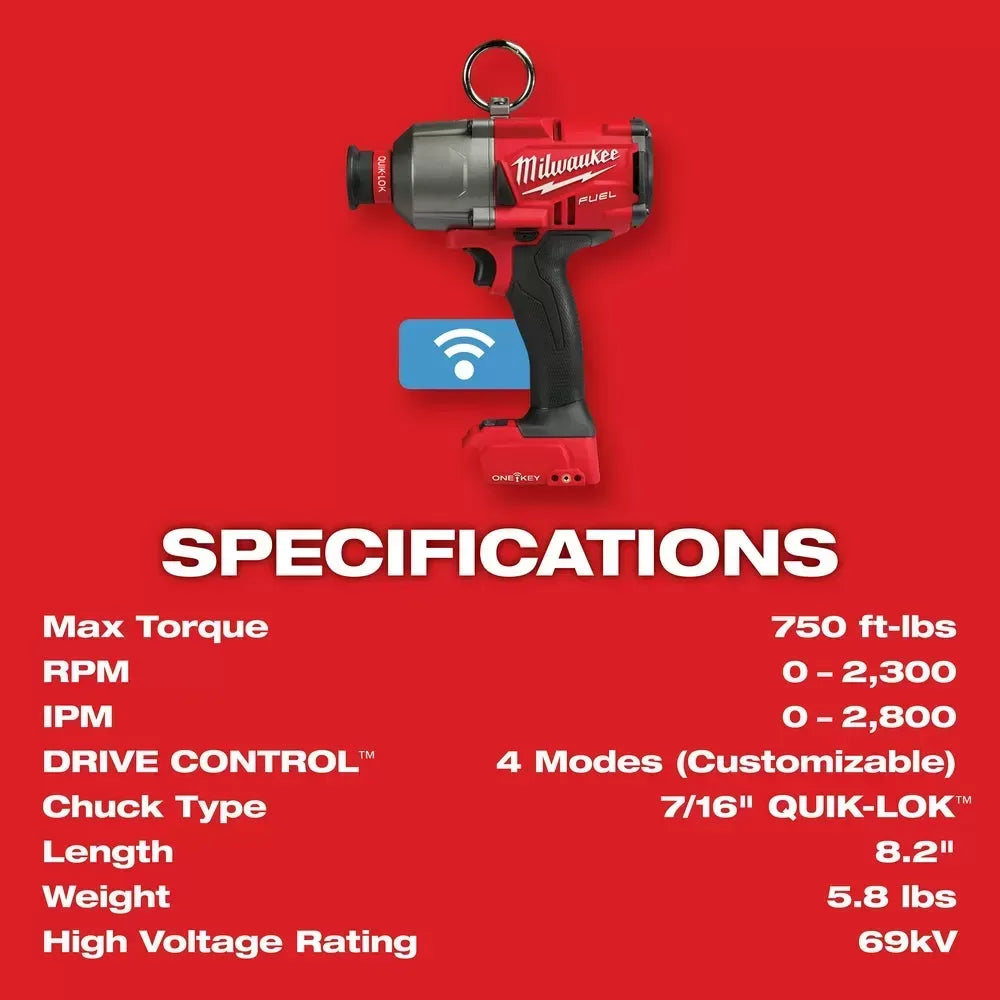 Milwaukee Pre-Sale 2865-22 M18 FUEL 18 Volt 7/16 Inch Hex Utility Impact Wrench Kit