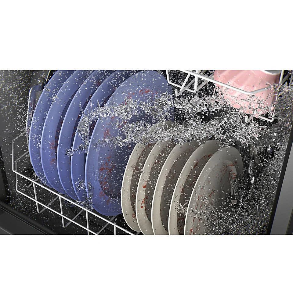 GE - Front Control Built-In Dishwasher, 52 dBA - White