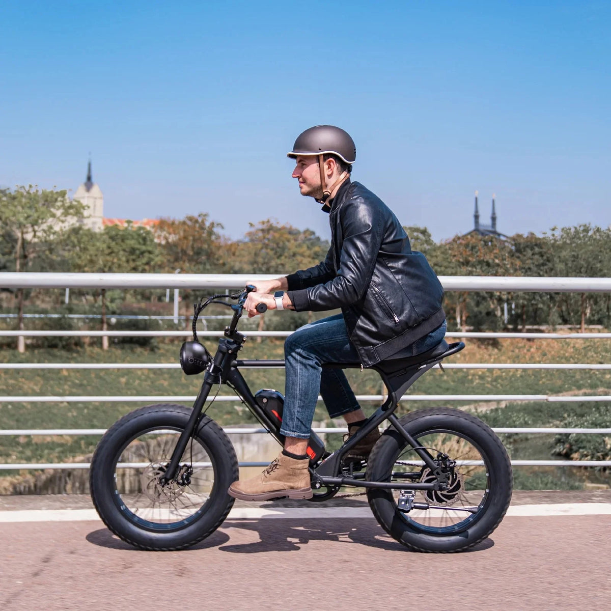 MACFOX Electric Bike, Ebike 500W/48V/10.4Ah, 20 Fat Tire Electric Bicycles Up to 20MPH & 40 Miles with Retro Motorcycle Design, Removable Battery, 50N.m Max Torque