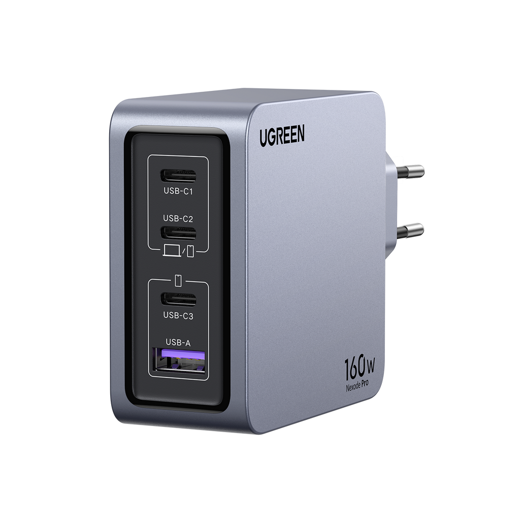 UGREEN Nexode Pro หัวชาร์จ GaN ชาร์จเร็ว 3 พอร์ต 160W