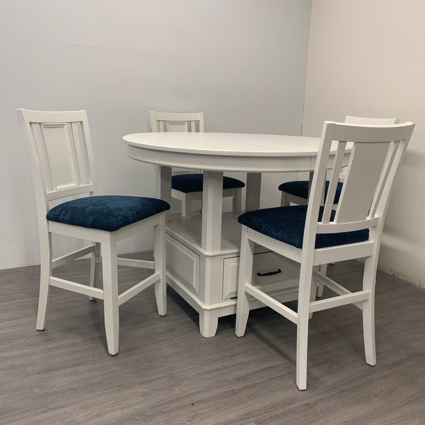 5 Piece Little White Dining Set