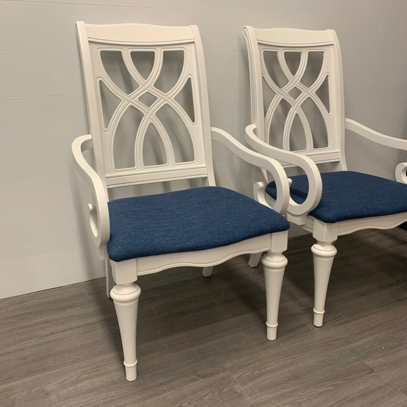 2 Little White Accent Chairs