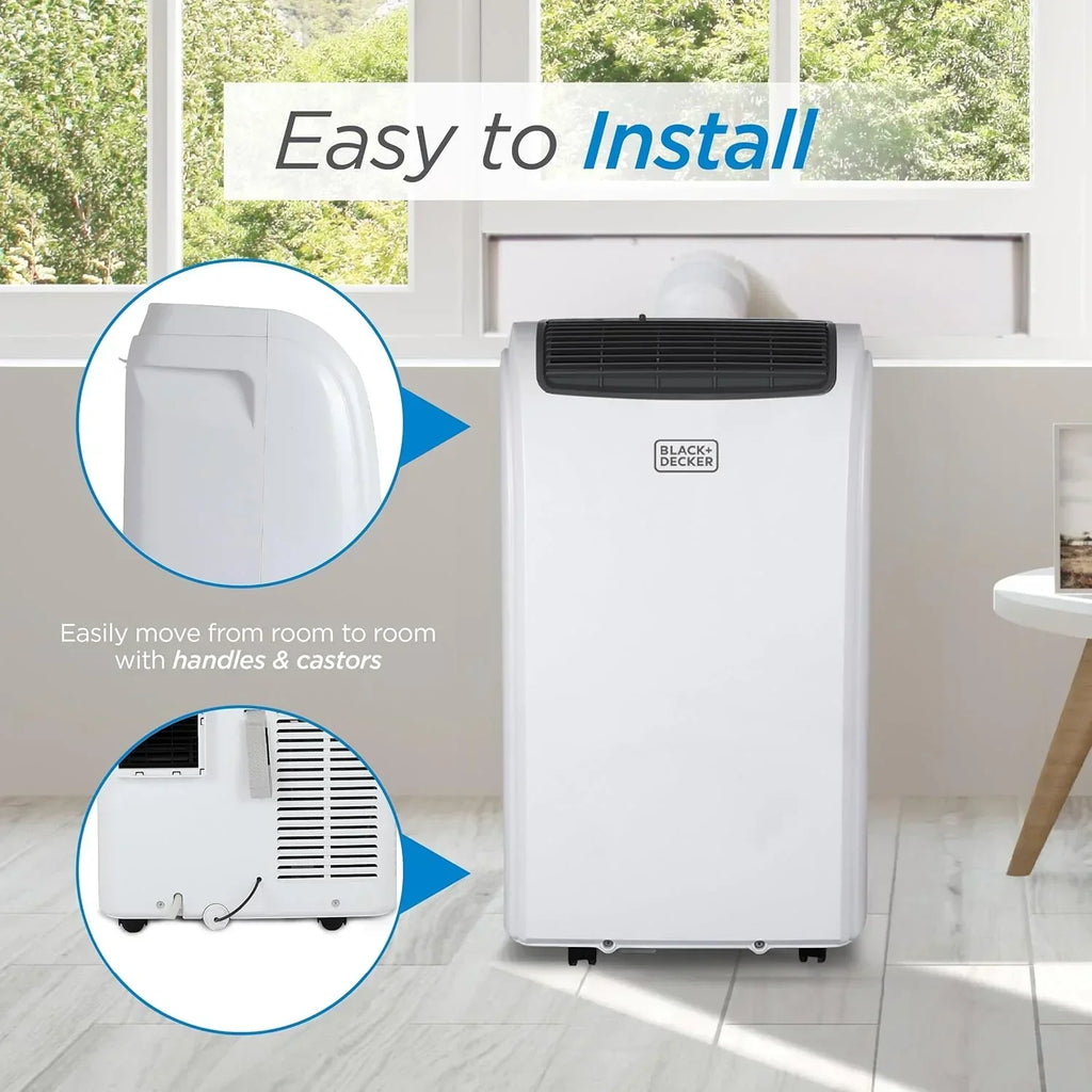 BLACK+DECKER 10,000 BTU Portable Air Conditioner for Rooms up to 450 Sq with Remote Control