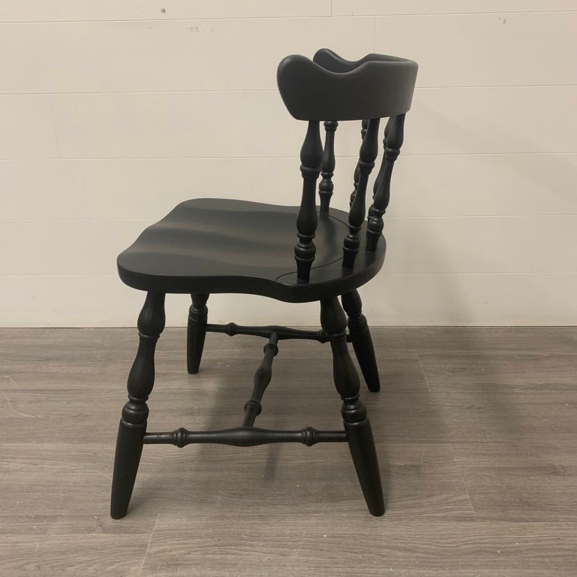 6 Piece Black Farmhouse Dining Set