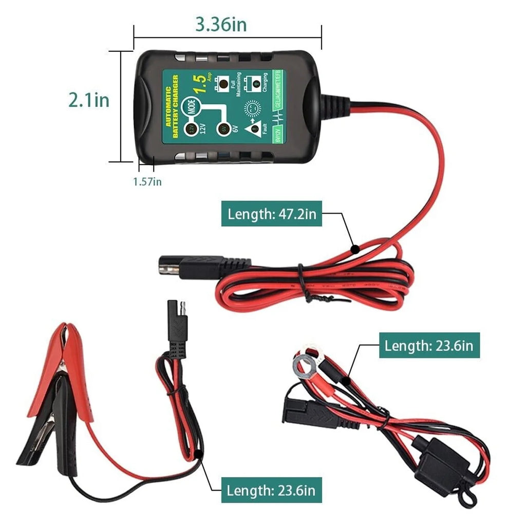 3 PCS 12V Battery Charger Maintainer Trickle for Harley Davidson Motorcycle Car RV