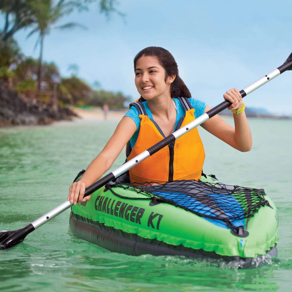Intex Challenger K1 Inflatable Kayak with Oar and Hand Pump