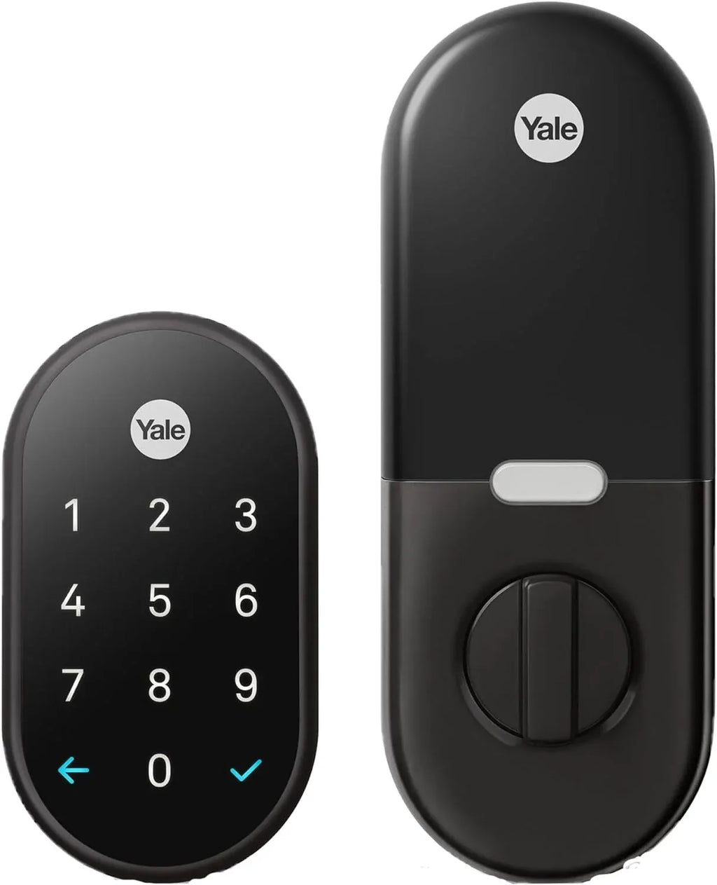Google Nest x Yale Lock - Tamper-Proof Smart Lock for Keyless Entry - Keypad Deadbolt Lock for Front Door - Satin Nickel
