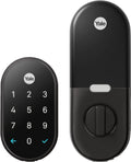 Google Nest x Yale Lock - Tamper-Proof Smart Lock for Keyless Entry - Keypad Deadbolt Lock for Front Door - Satin Nickel