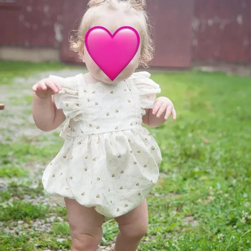 Baby Girl Honeybee Bubble Romper - 1st Bee Day Romper, Infant Bee Birthday Outfit, Cute Bee Romper For Baby