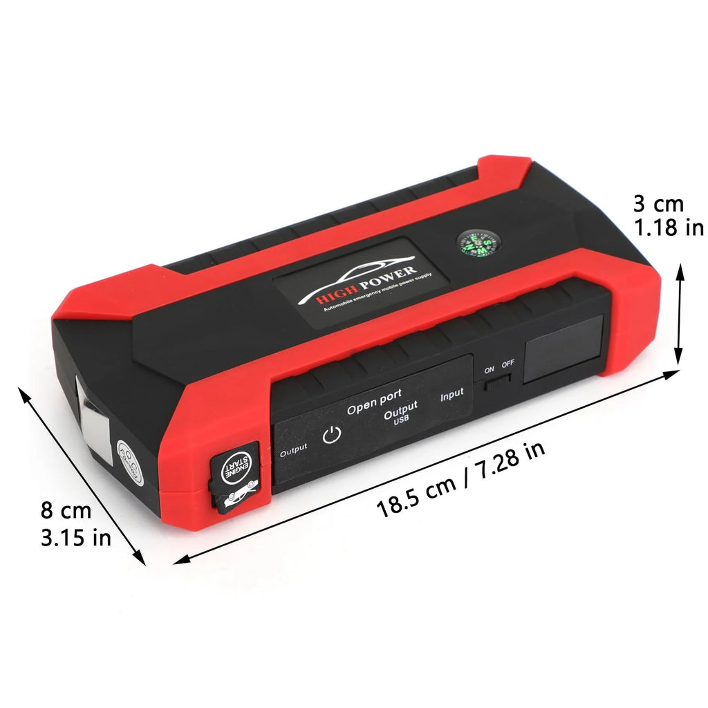 Motor Genic 89800mAh 12V Car Jump Starter 4USB Multifunction Emergency Battery Power Bank