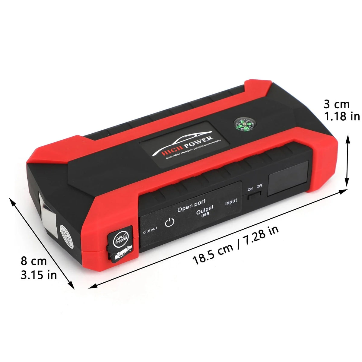 Motor Genic 89800mAh 12V Car Jump Starter 4USB Multifunction Emergency Battery Power Bank