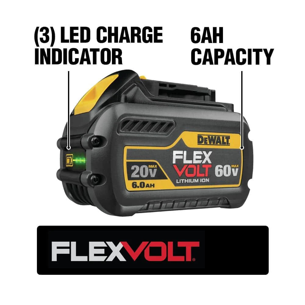 FLEXVOLT 20V/60V MAX Lithium-Ion 6.0Ah Battery Pack DCB606