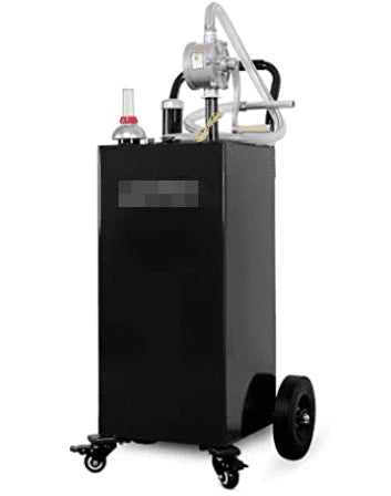 Gas Caddy, 35 Gallon Fuel Transfer Tanks with Casters & Wheels Portable Fuel Storage Tank for Cars, Boats, Lawn Mowers