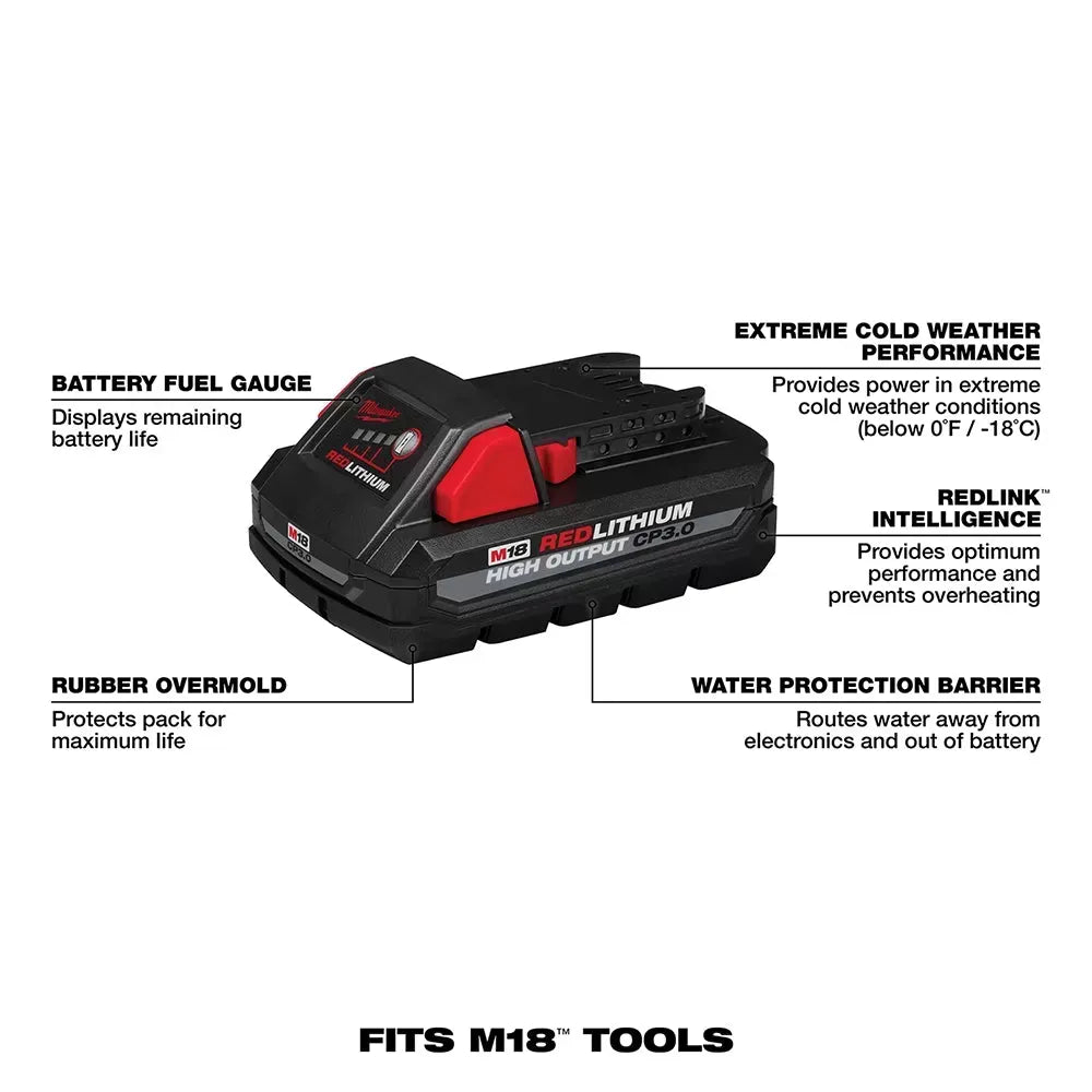 Milwaukee 48-11-1812P3 M18 18V 3 Battery Kit w/ 1 - HD 12.0 and 2 - HO CP 3.0