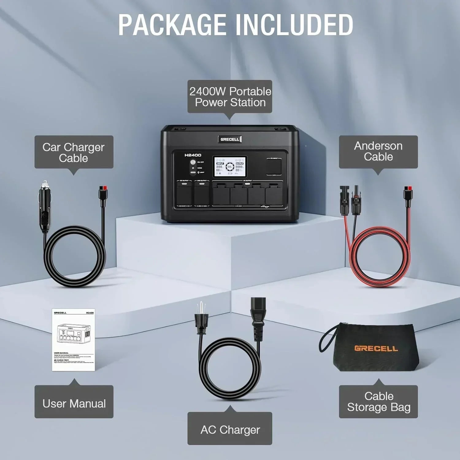 Portable Power Station 300W (Peak 600W) 230.88Wh Solar Generator 60W USB-C PD Output