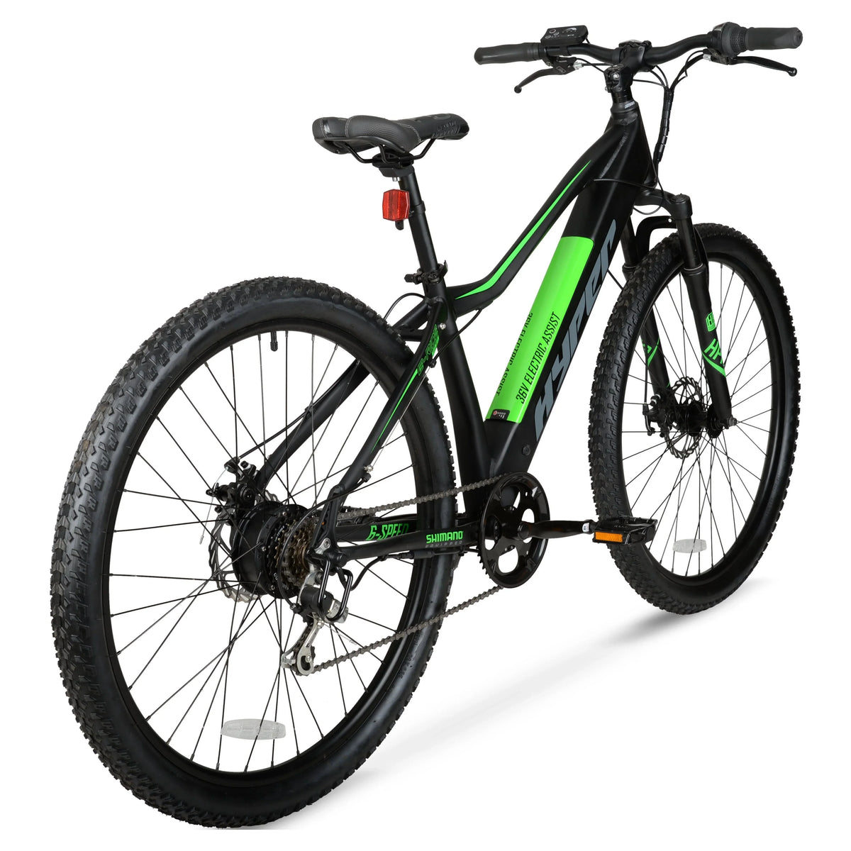 Hyper Bicycles 29 36V Electric Mountain Bike for Adults, Pedal-Assist, 250W E-Bike Motor, Black