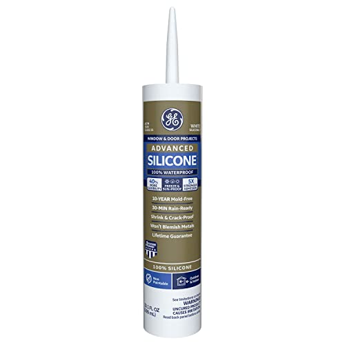 12 Pack of 10.1 Oz Momentive GE5000 GE, Silicone II Clear Window and Door Sealant