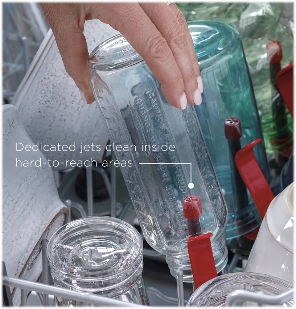 GE-Top Control Built-In Dishwasher with Stainless Steel Tub, Dry Boost, 48dBA - Stainless steel