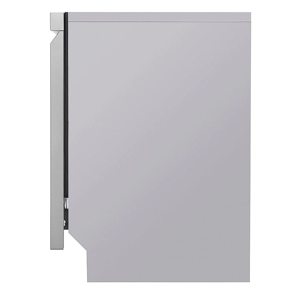 LG - 24 Front Control Dishwasher with Stainless Steel Tub, WiFi, QuadWash, and 48dB - Stainless steel