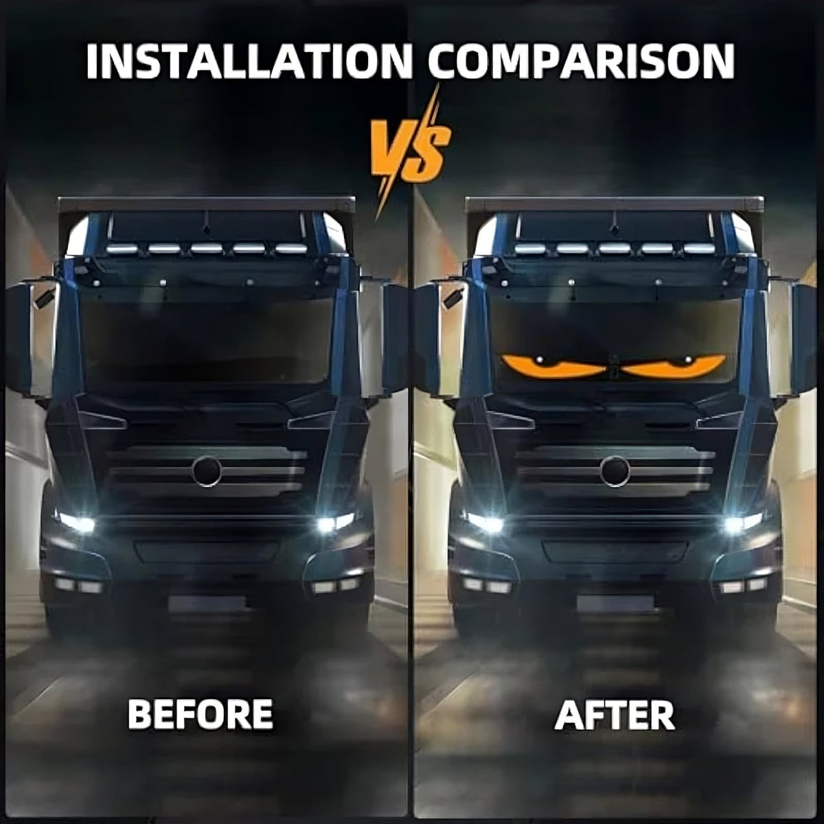 Dynamic Big Eye Lights For Windshield