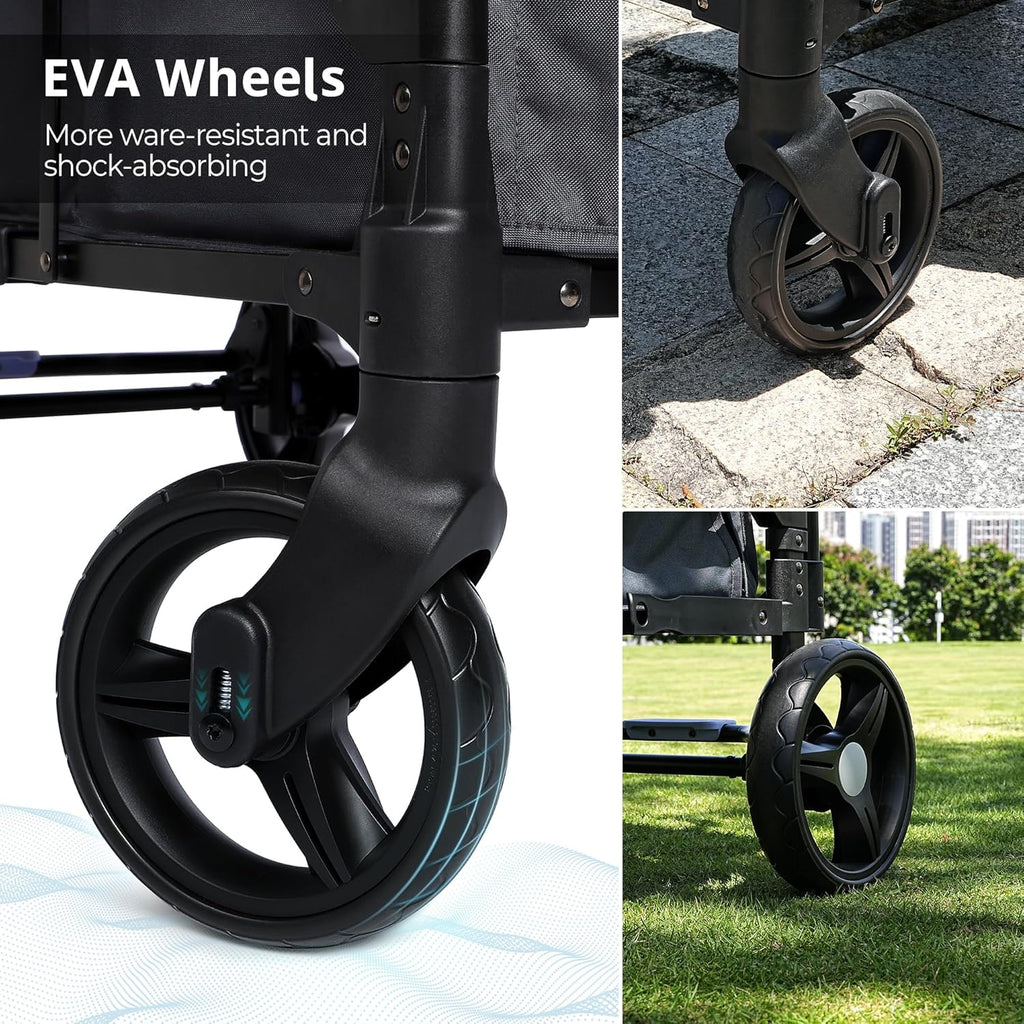 Stroller Wagon for Kids Wagon Stroller Toddlers 2 Seaters All-Terrain Baby Wagon Outdoor