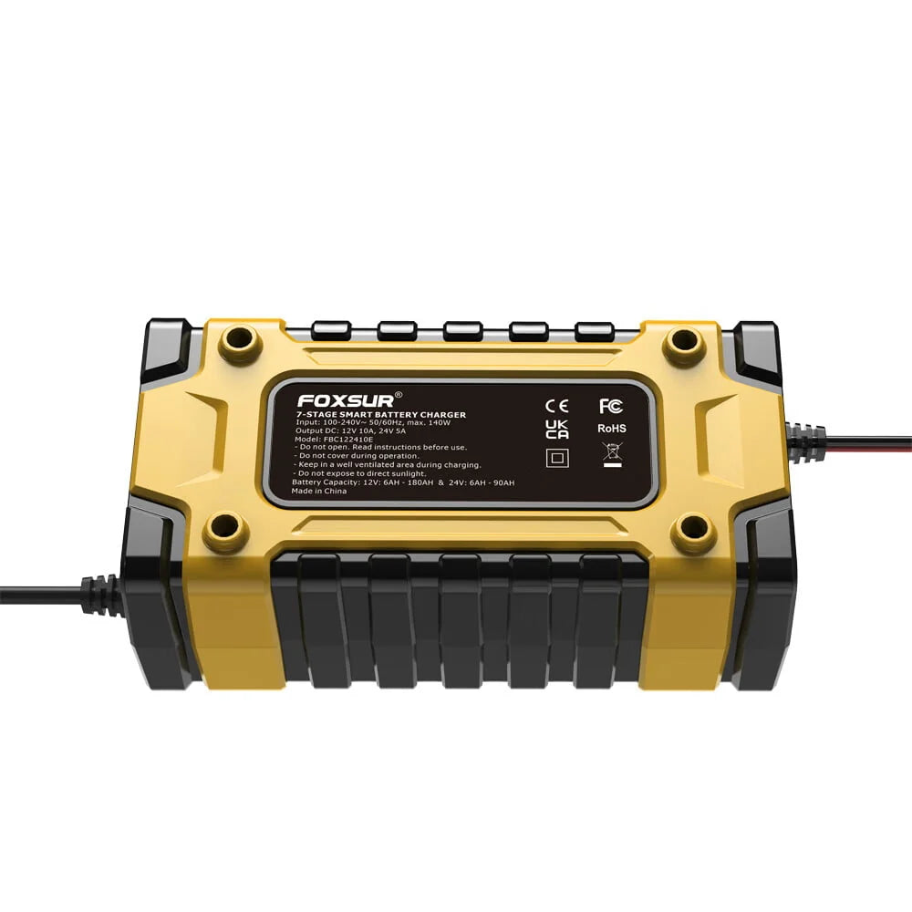 FASLMH Battery Charger 10A 24V5A Smart Automatic Car Battery Charger with LCD Screen Pulse Repair Charger Pack Battery Maintainer for Car, Lawn Mower, Motorcycle, Boat, SUV and More