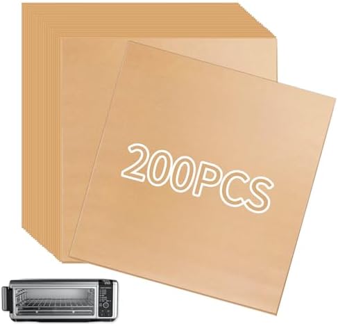 12-inch Air Fryer Parchment Paper Squares for Ninja Air Fryer SP101 SP201 SP301 SP351 Oven, 200 Pcs Air Fryer Oven Liners for Bottom of Oven for Ninja Foodi Toaster