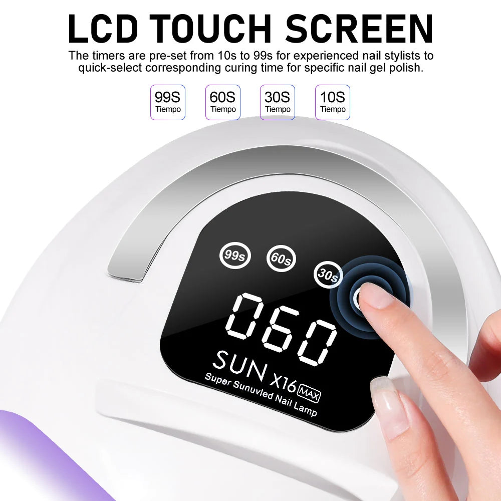 UV LED Nail Lamp Professional LED Nail Dryer For Gel Nails With Removable Base, Touch Screen 4 Timers And Automatic Sensor UV LED Nail Lamp Professional LED Nail Dryer For Gel Nails With Removable Bas
