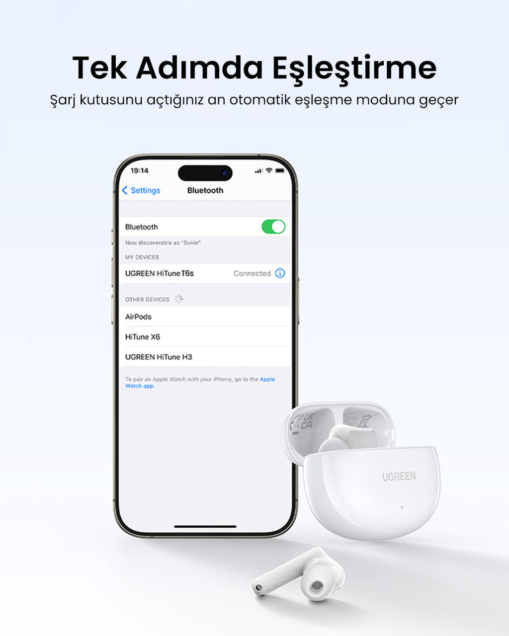 UGREEN HiTune T6s Hibrit Aktif Gürültü Engelleyici Kulaklık