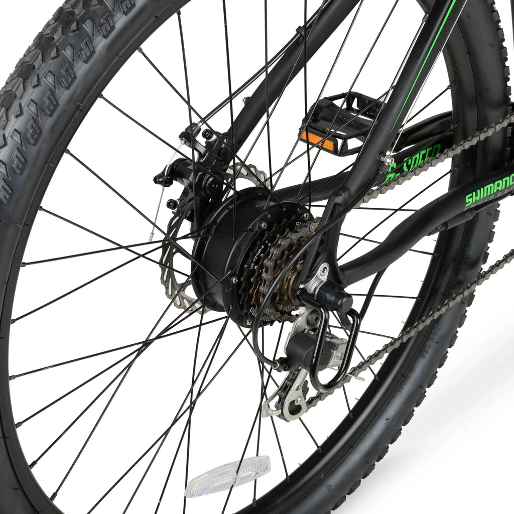 Hyper Bicycles 29 36V Electric Mountain Bike for Adults, Pedal-Assist, 250W E-Bike Motor, Black