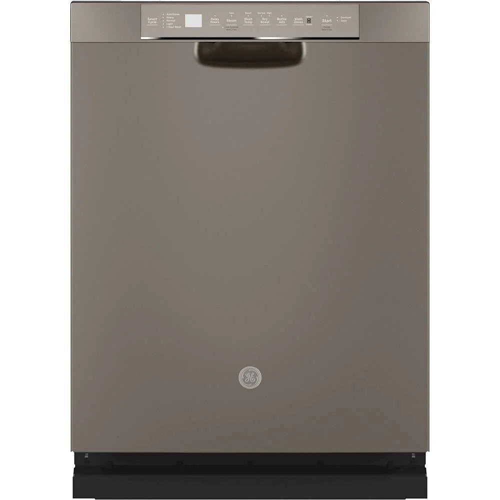 GE - Front Control Built-In Dishwasher with Stainless Steel Tub, 48 dBA - Slate