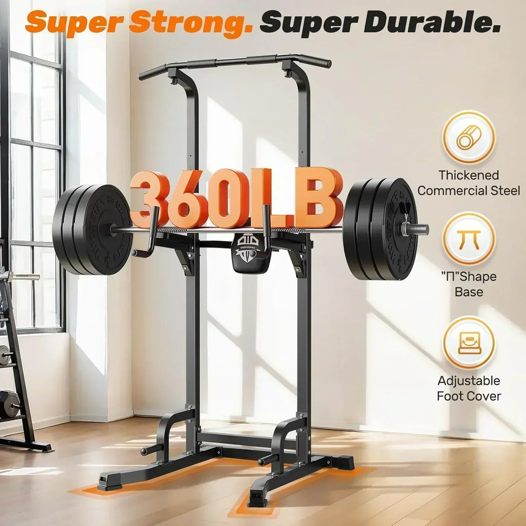 Sportsroyals Power Tower Pull Up Bar Station 450 lbs stable suspended immersion tilt station