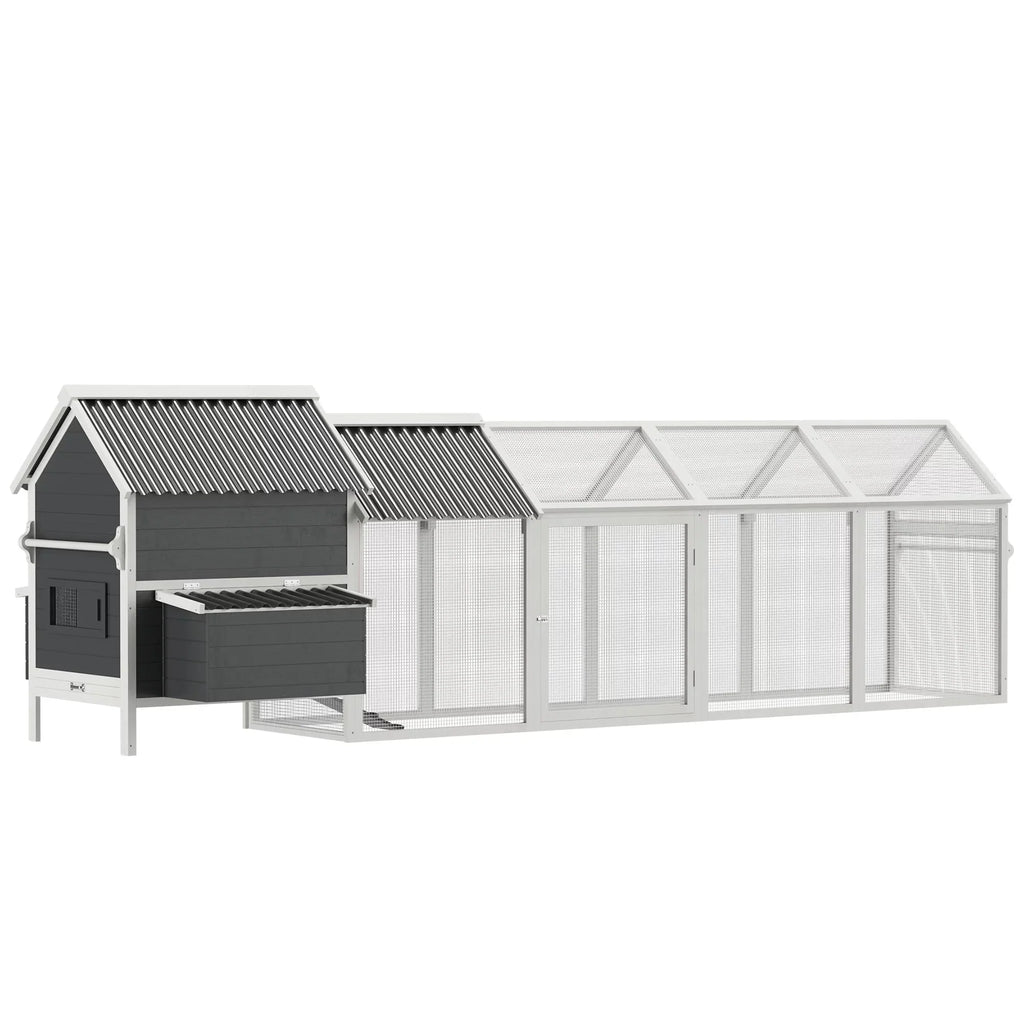 PawHut 162 Large Chicken Coop for 6-8 Chickens, Chicken House