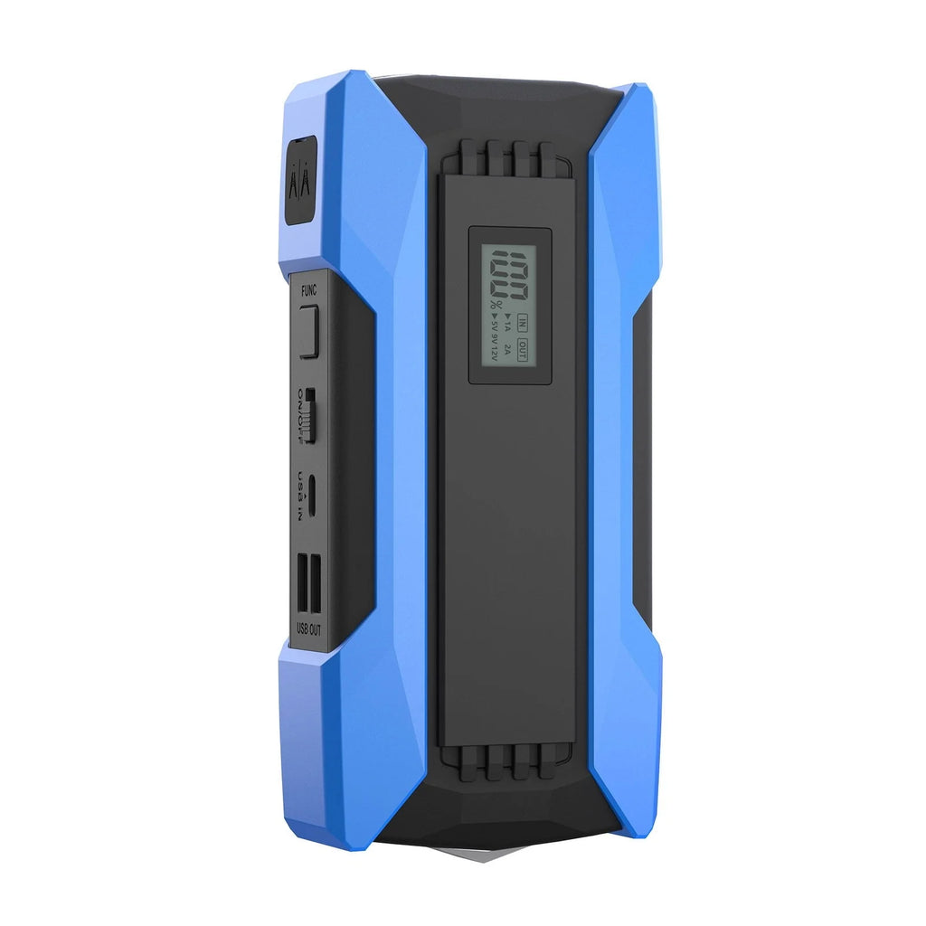 Meterk 1500A Peaks 10000mAh Car Jump Starter QC3.0 Fast Charging with LED Digital Display/Dual USB/Safety Hammer/LED Light/Multiple Protections 12.0V Car Battery Booster Pack Support Low-Tempera