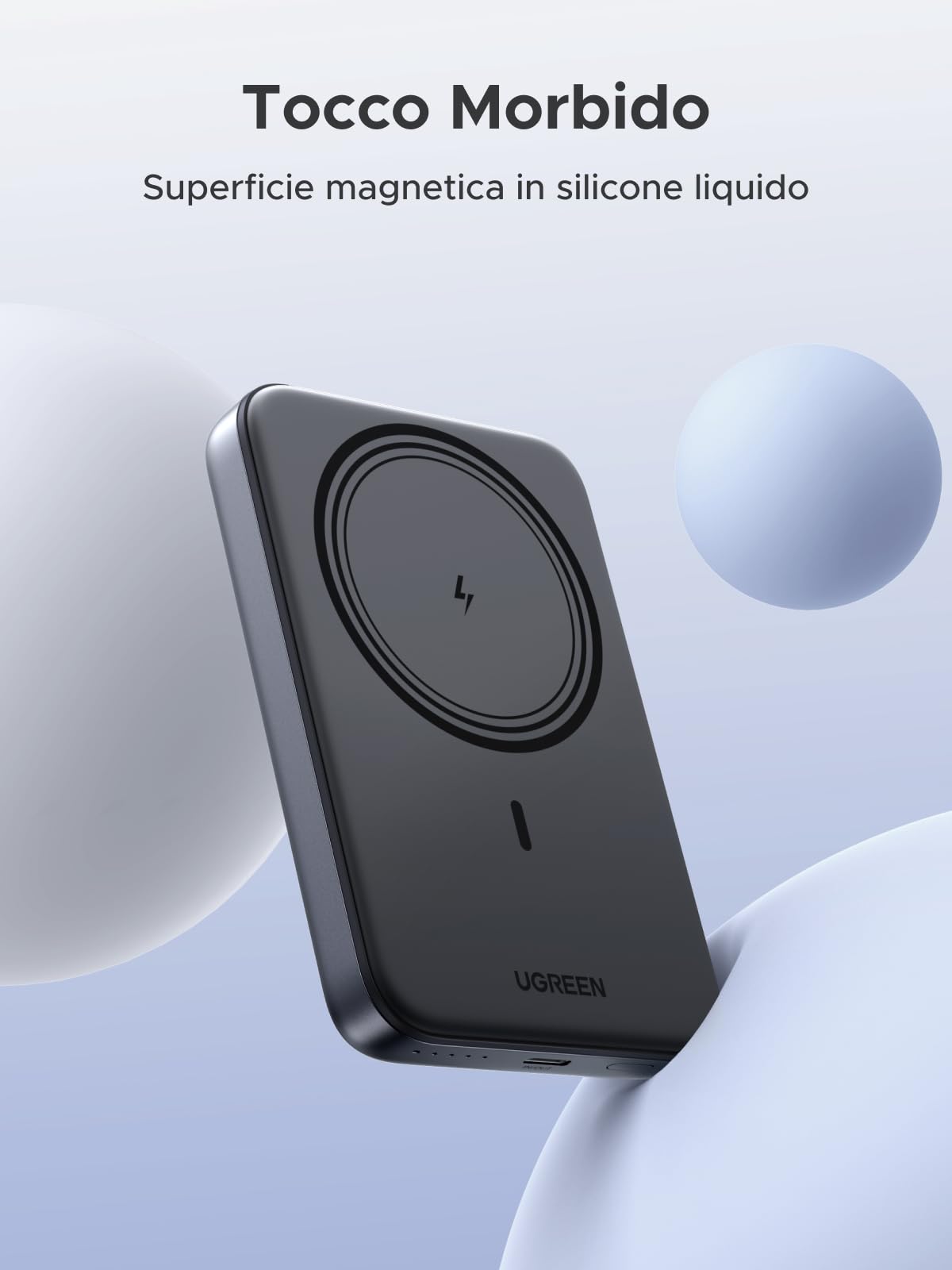 UGREEN Nexode Power Bank Magnetico 10000mAh, Caricatore Portatile Wireless con 20W USB C