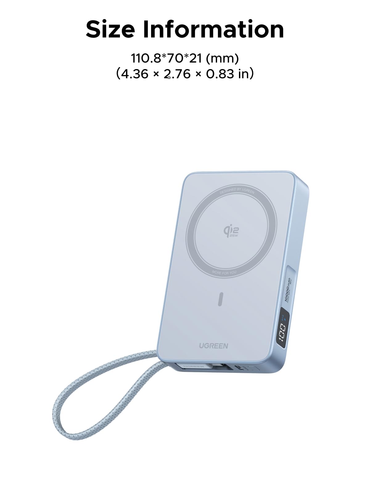UGREEN MagFlow Power Bank Magnetic Wireless 10000mAh 25W