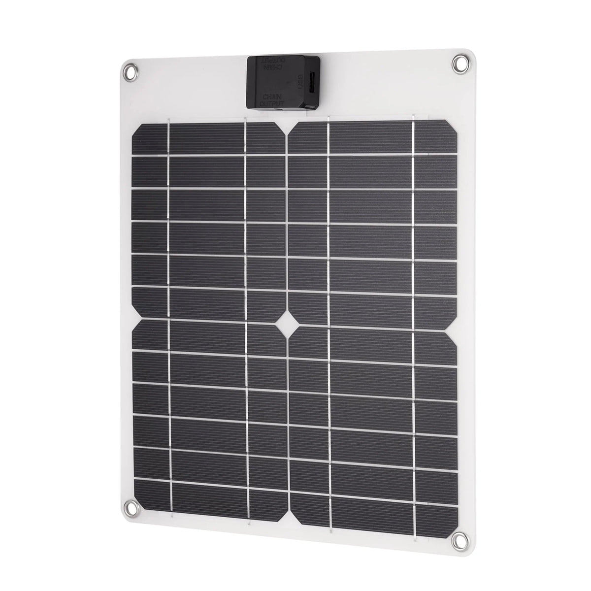 moobody 15W*2 5V/12V Solar Panel Car Battery with USB Chain Output Ports Portable Waterproof Trickle Battery & Maintainer for Car Boat Automotive RV Phones, Laptop Camera, 5V Devic